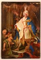 Tornai jelzéssel: Az uralkodó. Olaj, fatábla, sérült, 67×49 cm