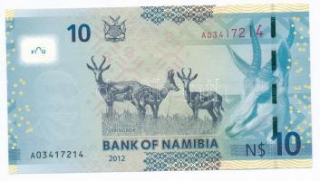 Namíbia 2012. 10N$ T:I
Namibia 2012. 10 Namibia Dollars C:UNC