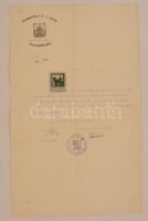 1919 Szombathely város direktóriuma által kiállított erkölcsi bizonyítvány, okmánybélyeggel