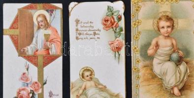 cca 1900-30 Vegyes, litho szentkép tétel, különböző méretben és minőségben, 10db, cca 10x6cm