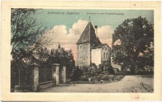 Segesvár, Schassburg, Sighisoara; Torony, temető bejárat, kiadja W. Nagy / tower, cemetery (tűnyomok / pinholes)