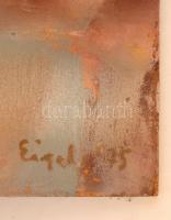 Eigel István (1922-2000): Cap-Martin. Olaj, farost, jelzett, 60×80 cm