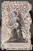 cca 1900-20 Vegyes, csipke szentkép tétel, különböző méretben és minőségben, 6db, cca 10x6cm