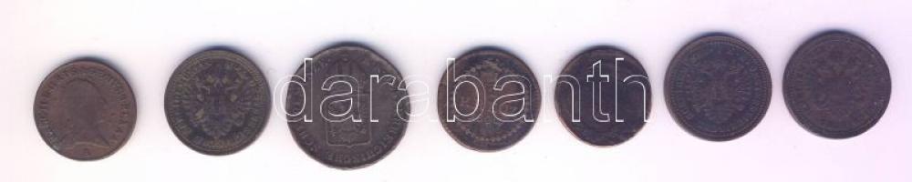 Ausztria/benne cseh veret 1871-1851. 1/2Kr 3x 3klf típusban, 1Kr 4x 2klf típusban T:3