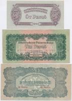 1944. "A Vöröshadsereg Parancsnoksága" 1P függőleges alap- és elcsúszontt nyomattal + 1P v...