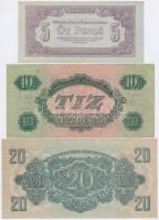 1944. "A Vöröshadsereg Parancsnoksága" 1P függőleges alap- és elcsúszontt nyomattal + 1P v...