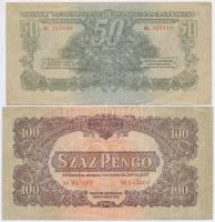 1944. "A Vöröshadsereg Parancsnoksága" 1P függőleges alap- és elcsúszontt nyomattal + 1P v...