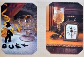 109 db MODERN magyar és motívumlap saját készítésű albumban / 109 modern Hungariand and motive cards...