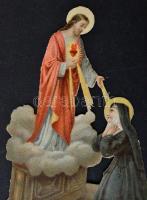 cca 1900-20 Szentkép matricák, 4db, különböző méretben és minőségben, cca 8cm