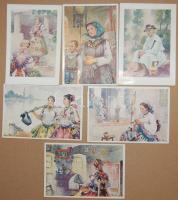 Erotikus festmények és szobrok, 35db régi lap / Erotic paintings and sculptures, 35 old cards