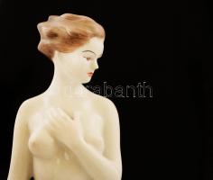 Hollóházi porcelán akt, kézzel festett, hibátlan, jelzett, m: 30 cm /Hand painted Hollóházi porcelai...