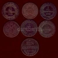 Ausztria/klf magyar verdejelek, benne jobbak 1800-1816. 1Kr 10x 3klf típusban, 3Kr 3x 3klf típusban T:2/3,3