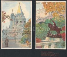Budapest szépsége, Levelezőlap sorozat I. rész, készült az Iparművészeti Iskola grafikai szakosztály...