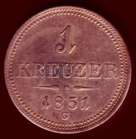 Ausztria/magyar verdejel 1851G 1Kr T:3 + 1863E 1Kr T:3/4 foltos R!