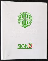 23 darabos Signo autogrammkártya gyűjtemény a Ferencváros 1994-95 évi labdarúgó keret játékosainak fényképével, életpályájuk rövid ismertetésével és eredeti aláírásukkal (többségük kissé elmosódott, de felismerhető)