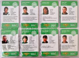 23 darabos Signo autogrammkártya gyűjtemény a Ferencváros 1994-95 évi labdarúgó keret játékosainak f...