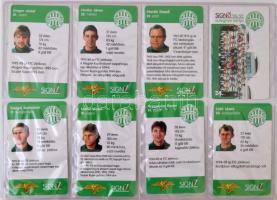 23 darabos Signo autogrammkártya gyűjtemény a Ferencváros 1994-95 évi labdarúgó keret játékosainak f...