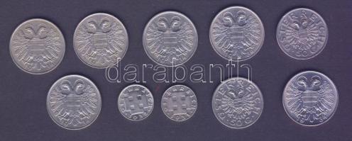 Ausztria 1931-35. 5Gr (2x), 50Gr (2x), 1Sch (6x) T:2/3