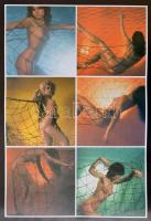 1985 3 lap egy retró OFOTÉRT erotikus falinaptárból + az eredeti borító / 3 pages from a vintage Hun...