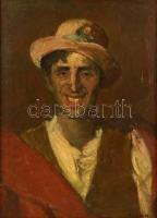 id. Benedek Jenő (1906-1987): Mosolygó férfi. Olaj, vászon, jelzett, keretben,  70×50 cm