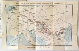 The Danube. A Duna. Budapest, én., Magyar Királyi Folyam-és Tengerhajózási Rt, 146 p.+ 2 térképmellé...