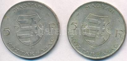 1947. 5Ft Ag "Kossuth" (2x) T:2,2-
Adamo 8.1