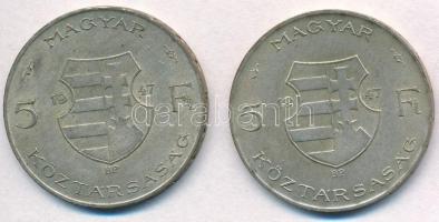 1947. 5Ft Ag "Kossuth" (2x) T:2,2-
Adamo 8.1