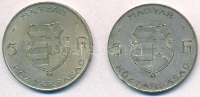 1947. 5Ft Ag "Kossuth" (2x) T:2,2-
Adamo 8.1