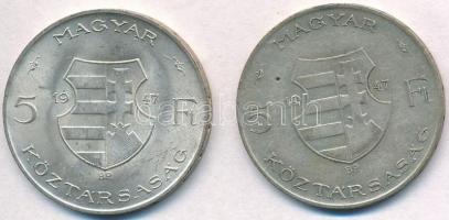 1947. 5Ft Ag "Kossuth" (2x) T:2,2-
Adamo 8.1