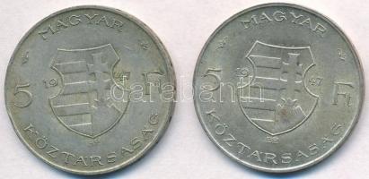 1947. 5Ft Ag "Kossuth" (2x) T:2,2-
Adamo 8.1