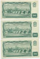 Csehszlovákia 1961. 100K (9x) közte 8db sorszámkövető (6+2) és 1db közeli sorszám T:II-,III szép pap...