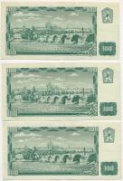 Csehszlovákia 1961. 100K (9x) közte 8db sorszámkövető (6+2) és 1db közeli sorszám T:II-,III szép pap...