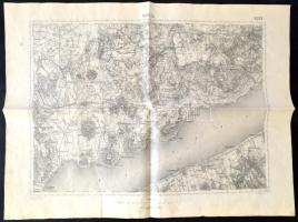 1926 Tapolca és környéke térképe, 1:75000, Magyar Királyi Állami Térképészet, 47×62,5 cm