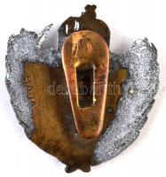 ~1940. "Magyar Királyi Téli Gazdasági Iskola Baja" sorszámozott, zománcozott gomblyuk jelv...