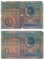 1912. 100K "ROMANIA TIMBRU SPECIAL" felülbélyegzéssel + 1912. 100K "DEUTSCHÖSTERREICH...