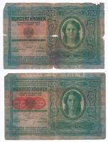 1912. 100K "ROMANIA TIMBRU SPECIAL" felülbélyegzéssel + 1912. 100K "DEUTSCHÖSTERREICH...