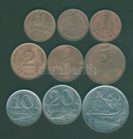 Lettország 1922-39. 1s (2x), 1s variáns (1x), 2s 2klf típus, 5s (1x), 10s (1x), 20s (1x), 50s (1x) T:2,2/3