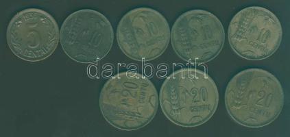 Litvánia 1925-36. 5c (1x), 10c (4x), 20c (3x) T:2/3