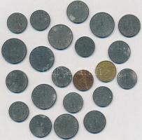 Német 3. Birodalom 1939D 1pf Br + 1938A 5pf Al-Br + 1941-1944. 1pf Zn (8x) + 5pf Zn (6x) + 10pf Zn (...