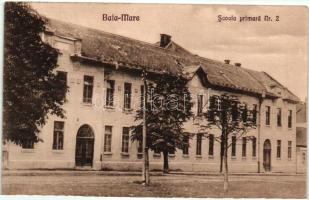 Nagybánya, Baia Mare;   Kettes számú általános iskola / Scoala primara Nr. 2. / school, "1940 Nagybánya visszatért" So. Stpl