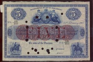 Skócia 1905. 5Ł T:II Lyukasztással érvénytelenítve! RRR!!!