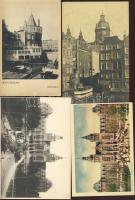 Sokpéldányos képeslap tétel : kb. 1.600 holland városképes lap, 1940-1950 körüli kiadás, 40 féle, T1 minőségű használatlan lapok. Viszonteladónak ajánljuk. / Stock of Dutch topographic cards: 1.600 pcs, 40 different, of excellent quality issued about 1940-1950.