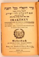 Zsidó imakönyv házi, templomi és iskolai használatra. Budapest, 1898, Országos Izraelita Tanítóegyesület, Singer és Wolfner, 426 p. félvászon kötés, tulajdonosi névbejegyzés, belül a gerincnél kissé levált, kopottas / Gebetbuch zum Gebrauche für Haus, Synagoge und Schule. Hungarian Jewish prayer book