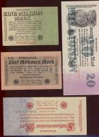 Németország 1910-1937. 19db klf bankjegy T:I