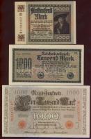 Németország 1910-1937. 19db klf bankjegy T:I