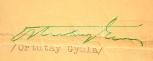 1948 Budapest, Ortutay Gyula vallás- és közoktatásügyi miniszter által Dr. Simon Menyhért tanügyi fő...