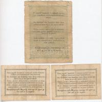 1848. 2Ft + 1849. 15kr + 30kr "Kossuth bankó" T:III,III-