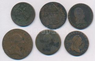 1790S 1kr Cu (2x) + 1800B 3kr Cu + 1812B 1kr Cu + 1816B 1kr Cu + 1851B 1kr Cu T:2-3-