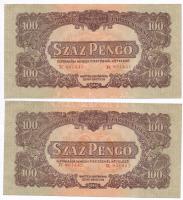 1944. 100P &quot;A Vöröshadsereg Parancsnoksága&quot; (5x) sorszámkövetők T:I-,II Adamo P47