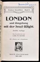 Grieben's Reiseführer. London und Insel Wight. 1908 Utikönyv 5 térképpel / with 5 maps in full ...